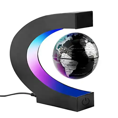 Schwebender Globus Surplex C-Form mit Magnetischer Levitation und LED