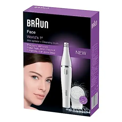 Damenrasierer Braun FaceSpa für Gesichtshaarentfernung und Reinigung