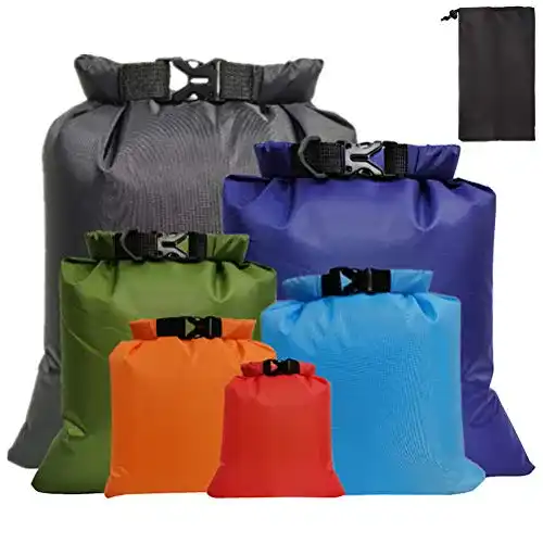 Wasserdichter Schwimmrucksack mit 6 Aufbewahrungsbeuteln