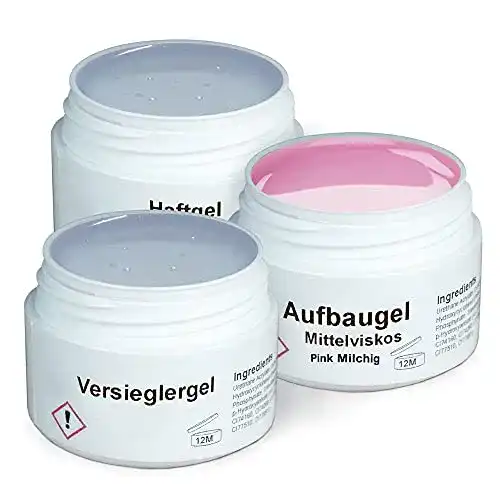 UV-Gel Set von GS-Nails – 3x 15ml für Nail-Art und Nagel-Design