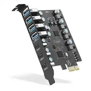 USB-PCI-Karte mit 7 Ports und 3 USB C Anschlüssen für Desktop-PC