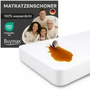 Matratzenschoner 100 x 200 cm von Buymax – Wasserdichtes 2er-Set