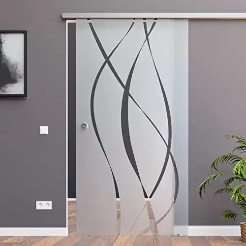 Glasschiebetür Amod BM6-775-AS Schiebetürsystem mit ESG 775x2050x8mm