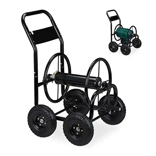 Schlauchwagen Metall für 3/4 Zoll Schlauch von Relaxdays