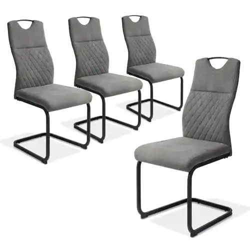 Schwingstuhl JiexI 4er Set mit hoher Rückenlehne für das Esszimmer