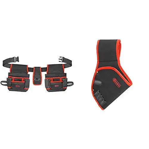 Werkzeuggürtel Connex Werkzeug-Gürteltasche mit 16 Fächern und Metallclip