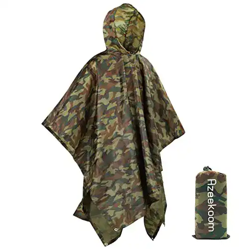 Regenjacke Unisex Azeekoom – Wasserdichter Regenponcho für Outdoor-Aktivitäten