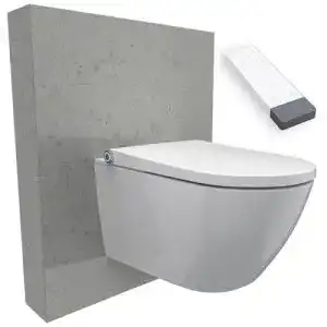 Dusch-WC Bernstein Pro+ 1102 in Weiß, spülrandloses Modell mit Bidet-Funktion