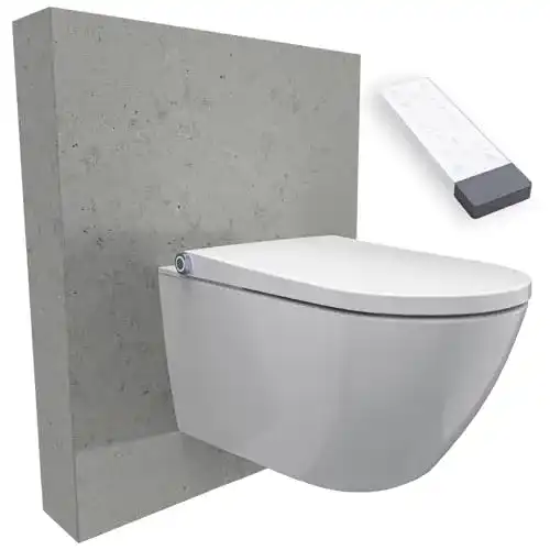 Dusch-WC Bernstein Pro+ 1102 in Weiß, spülrandloses Modell mit Bidet-Funktion