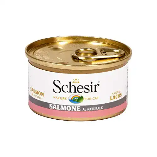 Schesir Cat Natural Lachs Katzenfutter nass im eigenen Saft 24 x 85 g