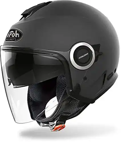 Airoh Helm Mototopgun HE29 für Herren, Anthrazit Matt, Größe XL