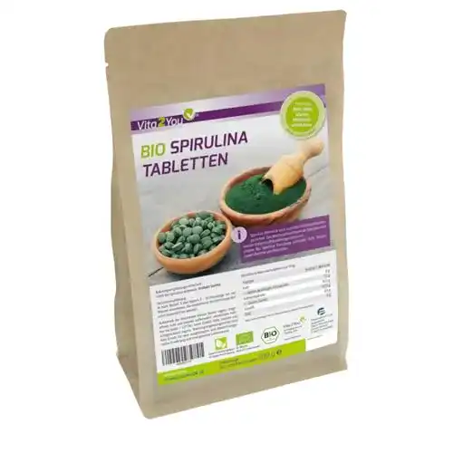 Vita2You Bio Spirulina Tabletten 500g – 400mg pro Tablette, ökologisch