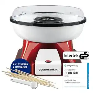 Zuckerwattemaschine Gourmetmaxx für Zuhause mit Zubehör