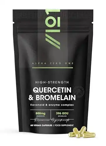 Quercetin ALPHA01 mit pflanzlichem Bromelain 800mg & 396 GDU