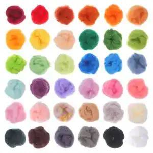 Filzwolle Rosenice 36 Farben Set für Nass- und Trockenfilzen