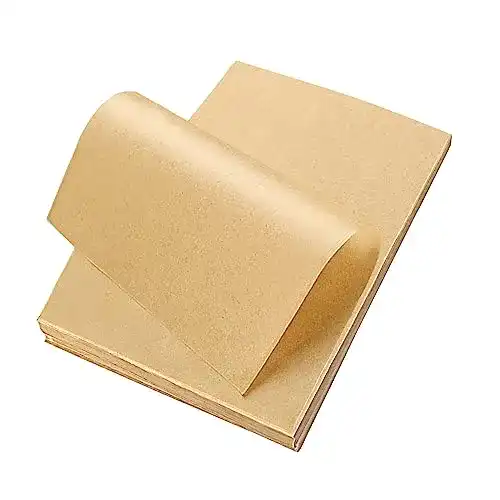Backpapier Pergamentpapier, 100 Blatt Zuschnitte, ungebleicht