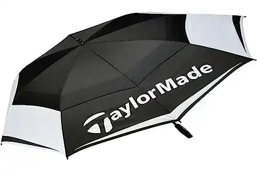 TaylorMade TM Tour Double Canopy Golfschirm in Schwarz/Weiß/Grau, 64 Zoll