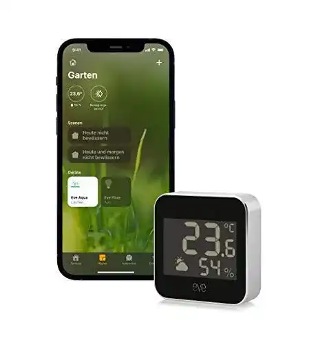 Wetterstation Eve Weather Digitales Thermometer mit smarten Funktionen