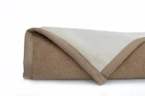 Alpaka Decke von Ritter Decken, weich, 150×200 cm, Creme/Kamel