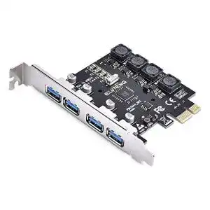 USB-PCI-Karte Eluteng 4 Ports PCIe USB 3.0 mit 5 Gbps Übertragung