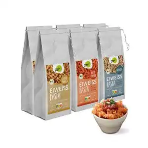 Low-Carb Nudeln aus Eiweiß-Pasta für gesunde Ernährung