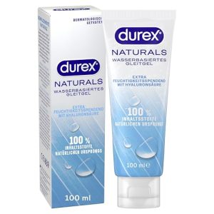 Durex Naturals Gleitgel – Feuchtigkeitsspendendes Gleitmittel mit Hyaluronsäure