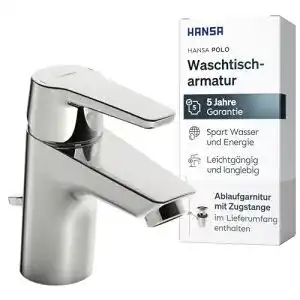 Hansa Polo Waschtischarmatur mit Temperatur- und Wassermengenbegrenzer