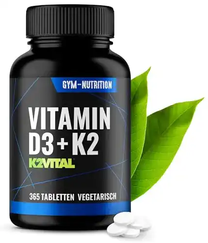 Vitamin D3 K2 5000 I.E. Tabletten von Gym Nutrition