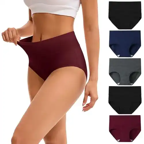 Damen Slips Innersy Unterhosen aus Baumwolle mit hoher Taille