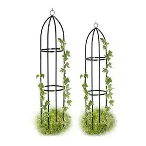 Rosenobelisk Relaxdays Rankturm Set für Rosen und Kletterpflanzen