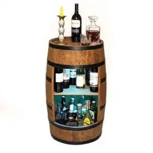 Fass-Bar Creative Cooper Weinregal aus Holz – Weinschrank und Mini Bar