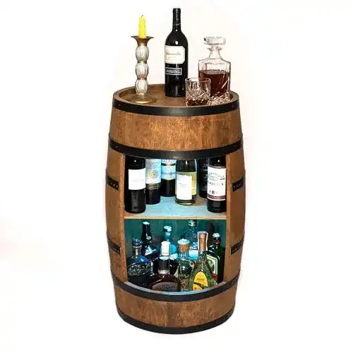 Fass-Bar Creative Cooper Weinregal aus Holz – Weinschrank und Mini Bar