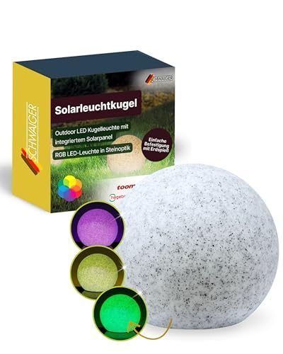 Schwaiger 660135 Solarkugel Solar Leuchtkugel für den Außenbereich
