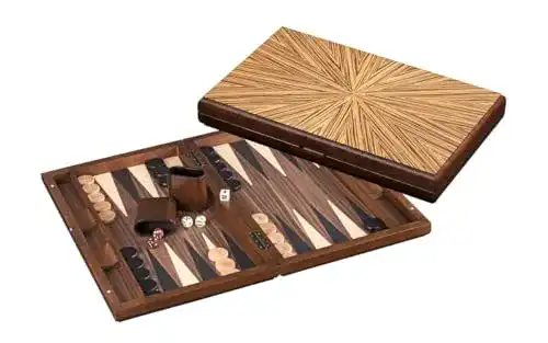 Backgammon Holz Philos 1127 Großes Spielbrett für Strategiefans