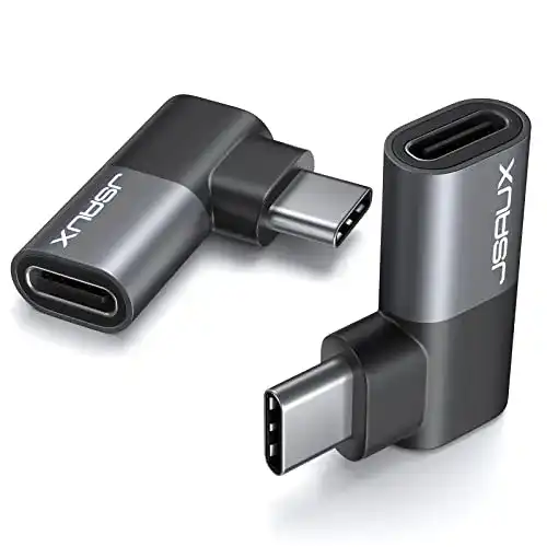USB-C Verlängerungskabel mit 90 Grad Stecker und Buchse