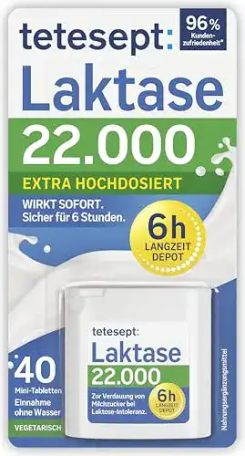 Laktase Tabletten von Tetesept mit 22.000 FCC-Einheiten