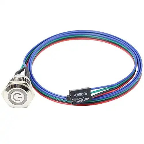 Power-Button Xmsjsiy Gehäuseschalter mit LED für PC-Gehäuse