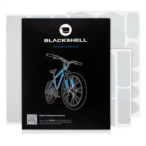 Fahrrad Schutzfolie Blackshell für Lackschutz – transparent und selbstklebend