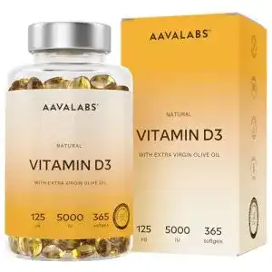 Vitamin D3 hochdosierte Tabletten AAVALABS mit Olivenöl