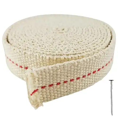 Öllampendocht Cz Store 2m x 20mm Baumwollrolle für Öllampen