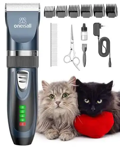 Oneisall Schermaschine für Katzen und Hunde Leise Haarschneidemaschine