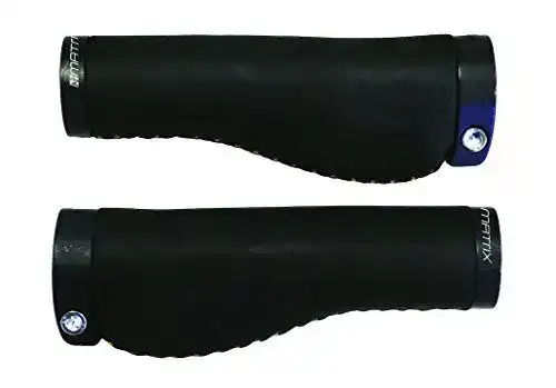 Fahrradgriffe Matrix G2 aus Leder in Schwarz, 135 mm