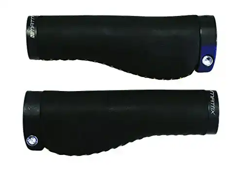 Fahrradgriffe Matrix G2 aus Leder in Schwarz, 135 mm