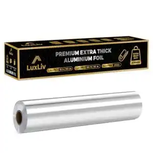 LuxLiv Aluminiumfolie 50 m, 20 Mikron, Hochleistungsfolie für Küche