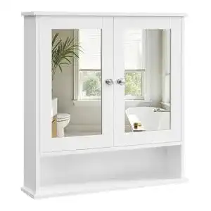 Spiegelschrank Vasagle mit 2 Spiegeltüren und Ablagefläche