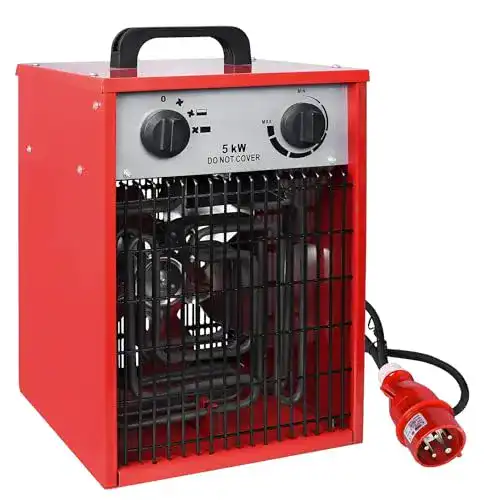 Heizlüfter 5 kW Xmtech Elektroheizung 400V für Bau- und Industrieanwendungen