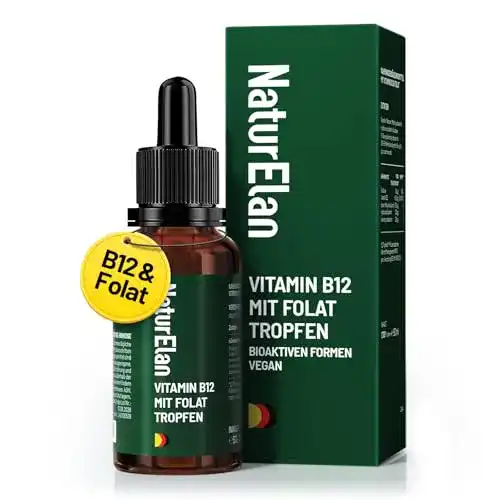 Vitamin B12 Tropfen Naturelan – 500µg hochdosiert mit Folsäure