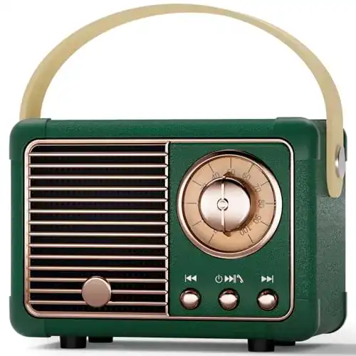 Retro Bluetooth Lautsprecher Caulikine Mini tragbarer Lautsprecher