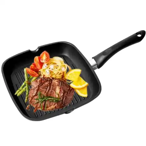 Grillpfanne von OZAVO für Steak und BBQ, 24x24x4.5 cm