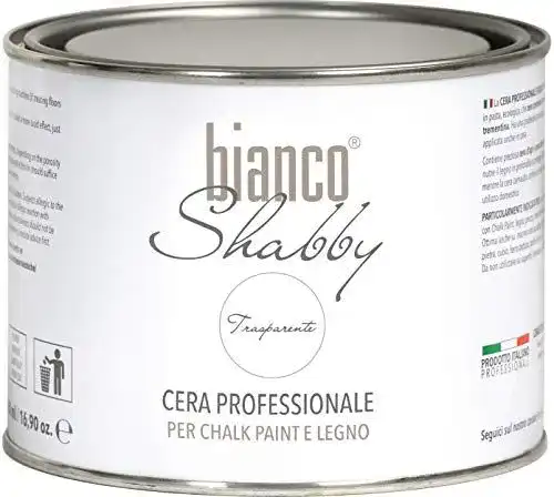Klarlack Bianco Shabby Möbelwachs für alle Oberflächen, 500 ml